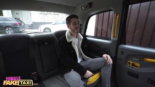 Female Fake Taxi sexy female taxi driver bangs her passenger in a garage