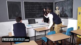 Curvy Teacher Valentina Nappi Gets Banged By 3 Students In A Classroom - FreeUse Dream
