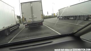 CZECHBITCH - Blond Street Wench Drilled in Car