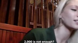 Nasty waitress is often sucking weenies coz that babe loves to earn some additional money aside