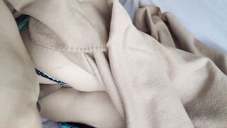 Kinky guy is screwing his step- daughter whilst this babe is sleeping and ejaculating inside her cunt