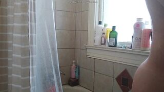 FTM transguy takes shower and masturbates