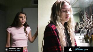 Bully Hotty Fucks Lesbo Teen in Toilets