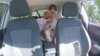 Uber Driver gets Ride of Life!!! 3SOME in the Car - DOUBLE CREAMPIE and SHAKING SQUIRTING CLIMAX