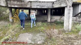 real amateur angel has sex in public with a tagger, this guy cums on me