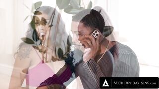 MODERN-DAY SINS - Hung Spouse Creampies Wife's Hawt BFF During Three-Some! THAT GUY CAUGHT 'EM TRIBBING!