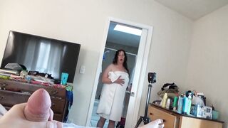 Step-Son Spies on His Step-Mamma in the Shower and GETS FORTUNATE!