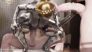 Balerina whore from Atomic Heart doing anal