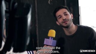 Sexy, blond German babe loves to bang boyz in front of the camera, until they the one and the other cum