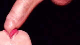 CLOSE UP: Consummate Sloppy Milking Throat for Your DONG! CUM TWICE! Superlatively Good ORAL ASMR 4K EVER