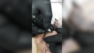 schlong tattooing live and real!