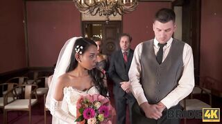 BRIDE4K. Lascivious newlyweds can't resist and get private right after wedding