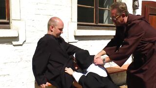 Nun likes screw outdoor