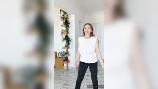 Massive bounsing boobs out of brassiere: mother i'd like to fuck dancing and do striptease