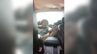 Black plays in the car
