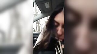 blowing in the car
