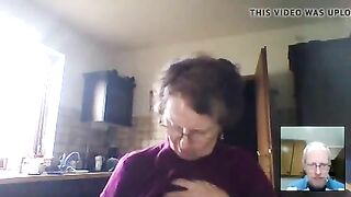 Saggy Titties Granny on Web Camera