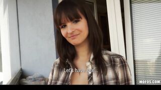 Hawt brunette hair photographer shows off her ideal body in advance of sex