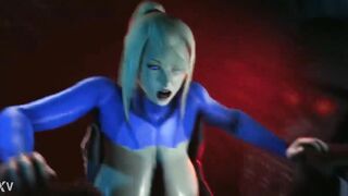 Samus Aran Riding A Goblin Large Monster Schlong