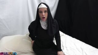 Excited nun gets shlong up her butt