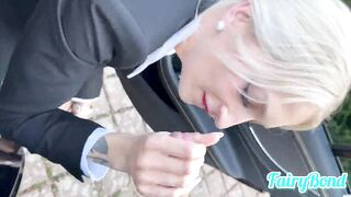 My driving service becomes a 3 aperture bang service - including an butt to throat spunk flow