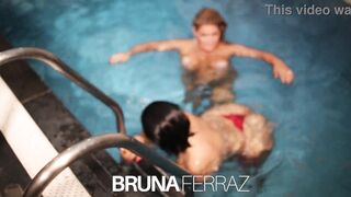 Bruna Ferraz and Marcia Imperator - making out in the pool (full episode on RED)