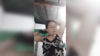 aged thai whore showing her body