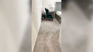 I sent my cuckold spouse to await outside the room and jack off whilst I sucked Miles Ebony's 9 inch jock