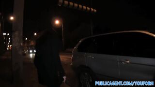 PublicAgent Kristina flashes bazookas in public b4 banging his large rod