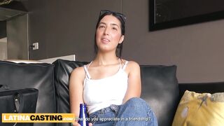 Taut Snatch Amateur College Latin Chick Fake Photoshoot Screw and Ejaculation