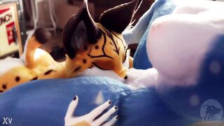 Yiff sucking some other yiff's twat