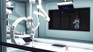 Hawt sci-fi female android bangs an alien in space station