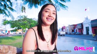 Sir, are u sure that all TV castings are like this? Yeah nice-looking, now open your butt. Nicki Force caught on the street.