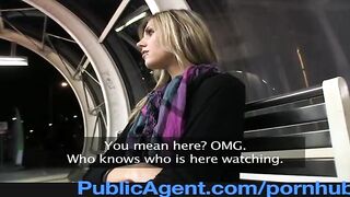 Sindy is getting drilled in a public place, late at night, to earn some money