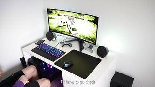 Stepson caught his stepmother watching porn and drilled her then cumming inside cunt