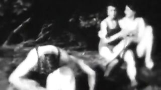 Unshaved Twat Spanked on Beach in Front of Others (Vintage)