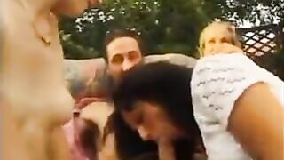 Mother I'd Like To Fuck Anal Foursome FFFM in the Garden