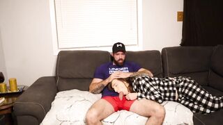 Stepmom and Stepson. Risky Cum in her Throat. (SO MUCH CUM)