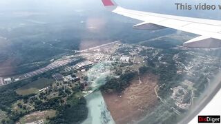 Risky public oral sex on a plane - we got caught!