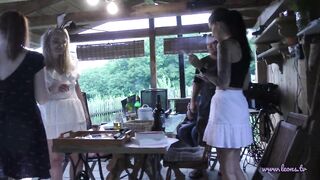 Rainy Day Barbeque Party with Short Skirts No Pants and with Petite Straps on Try On Haul Day with Leon Lambert Beauties
