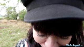 Public Agent Mouthful of cum and bang for hawt brunette hair hottie