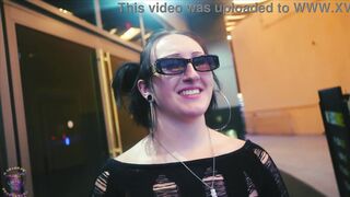 Super Sexy White Bitch Raven Vice Gets Greeted And Tempted By Old Dude At The Golden Gate Casino In Las Vegas