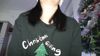 XMas gift from stepsister Anna is hawt sex and blow job creampie