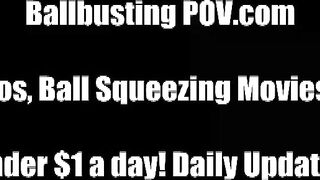 I am going to totally crush your balls