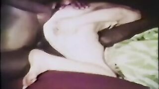 Thick white playgirl gets double penetration'ed and creampied by 2 BBCs