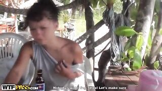 Tiny, ebony haired gal went to a vacation and ended up having sex with an exotic stranger