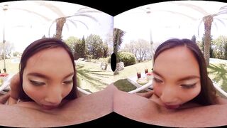 Virtual Reality astounding oral pleasure by excited Oriental angel in POV