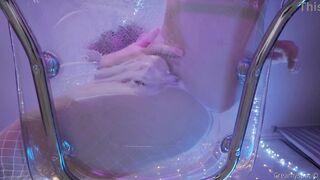 POV: Hawt golden-haired sits on your face during the time that u lick her cunt after that babe gets creampied