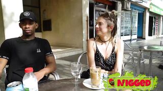 Italian college hottie Eva Fay tries her 1ST ANAL with us and a EBONY MONSTERCOCK