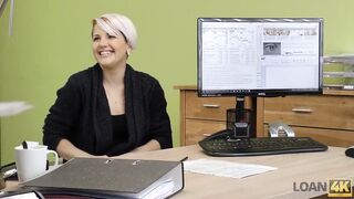 LOAN4K. Seductive lady has sex with loan agent to begin